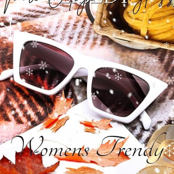 Vintage Square Cat Eye Sunglasses Women Trendy Cateye Sunglasses display picture 2